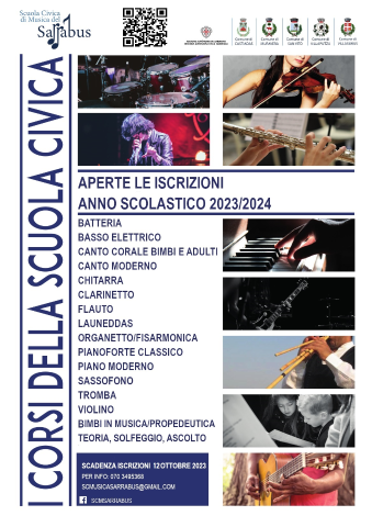 Scuola civica di musica sarrabus. iscrizioni a.s. 2023/2024
